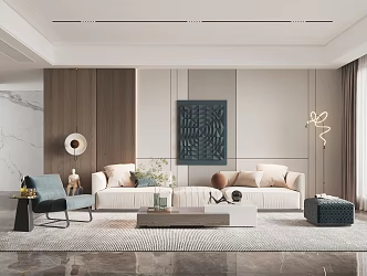 modern living room 3d model