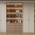 05 bookcase modern bookcase 3d model