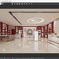 Light Luxury Store Tobacco Hotel Wine Display Cabinet Tobacco and Wine Store Cashier Container Wine Rack Wine Cabinet Wine Tasting Table Reception Desk 3d model