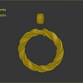 Luxurious Gold Ring and Pendant With Intricate Twisted Design Shiny Finish