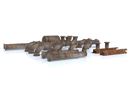 Industrial Equipment Pipe Steel 3d model