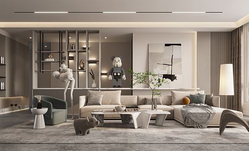 modern living room 3d model