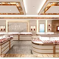 Elegant Luxury Jewelry Store Interior Design With Glass Display Cases And Shiny Counters