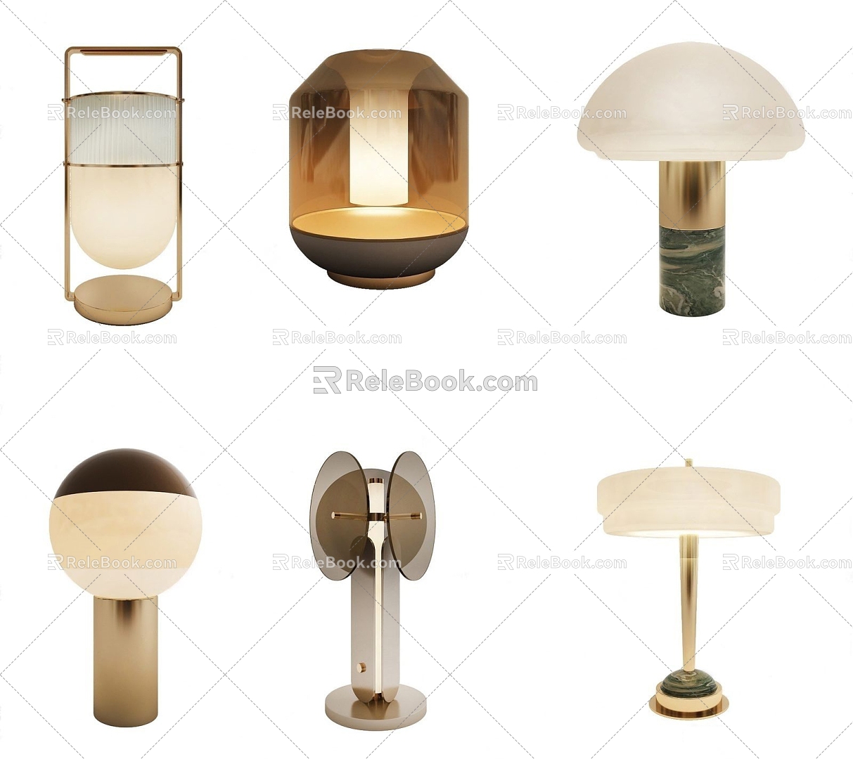 Nordic Table Lamp Combination 3d model