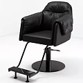Black Leather Office Chair With Padded Armrests Adjustable Height And Modern Design