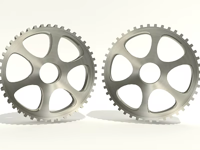 Two Industrial Metal Gears Essential For Hardware Tools And Machinery 3d model