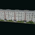 Multi Storey Residential Building Exterior With Light Colored Facade And Balconies