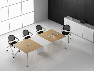 Modern Conference Table and Chair 3d model