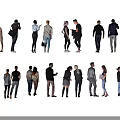 Diverse Group Of People In Various Casual Outfits And Different Standing Poses
