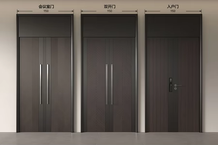 New Chinese Style Entry Door Double Door Mother Door Security Door Meeting Room Door Office Door Villa Door 3d model