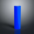Glossy Blue Cylindrical Computer Component With 3D Rendered Design And Smooth Surface 3d model