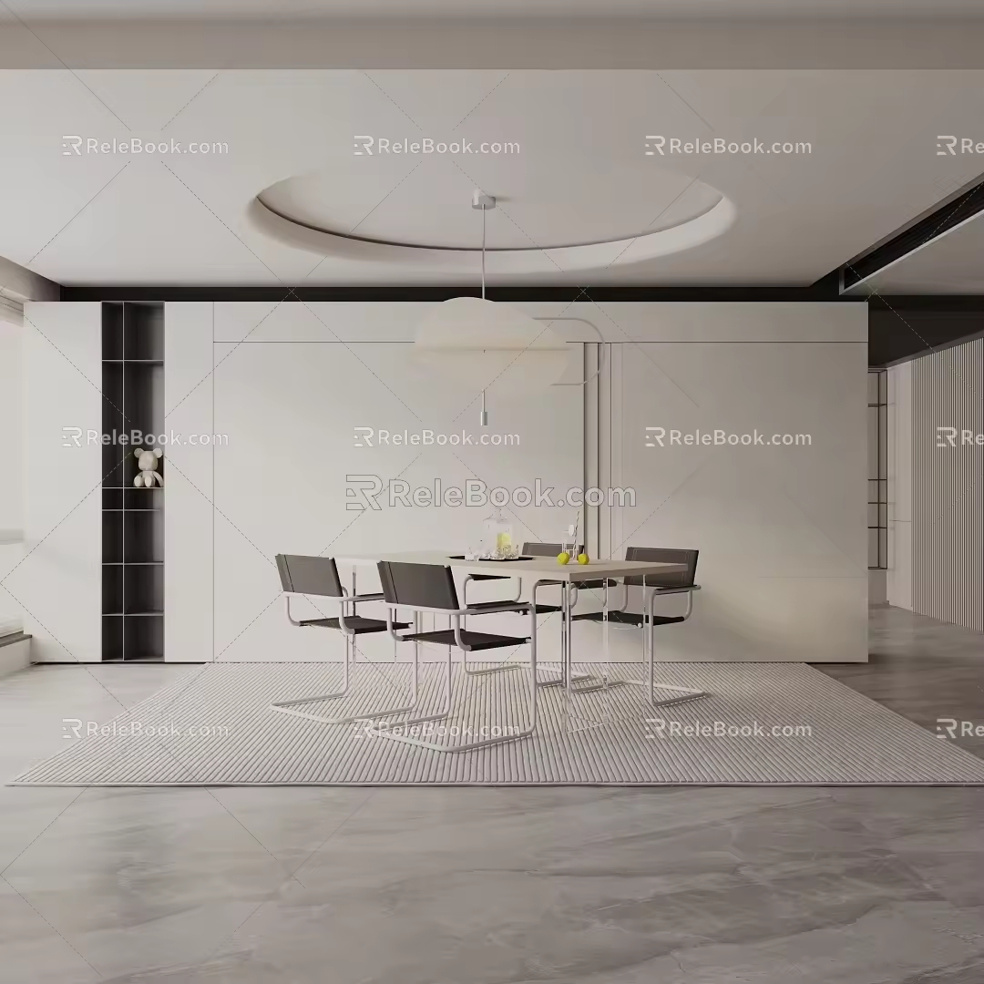 Modern table combination 3d model