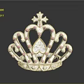 Sparkling Crown Jewelry Design With Heart Shaped Accents And Pink Gemstones
