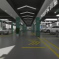 Well Equipped Auto Maintenance Store Interior With Service Cars And Professional Tools