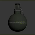 Green Fragmentation Hand Grenade With Yellow Text Military Explosive Weapon 3d model