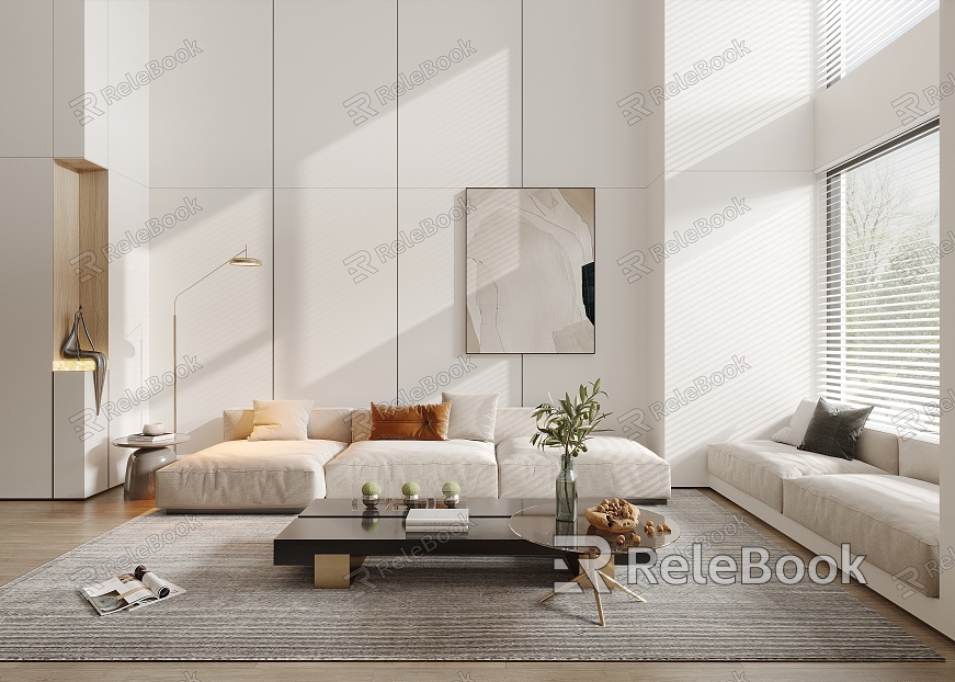 Modern Living Room Sofa Coffee Table model