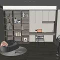 Modern Study Simple Study Functional Study 3d model