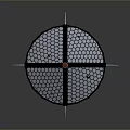 Metallic Conical Device With Blue Grid Top Black Straps And Silver Cylindrical Body