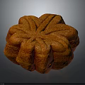 Delicious Orange Flower Shaped Cake With Textured Surface And Soft Interior