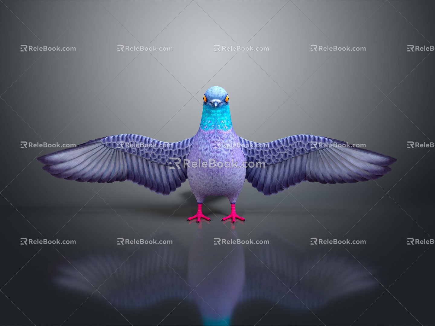 Modern pigeon flat pigeon bird bird 3d model