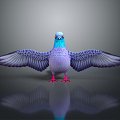 Modern pigeon flat pigeon bird bird 3d model