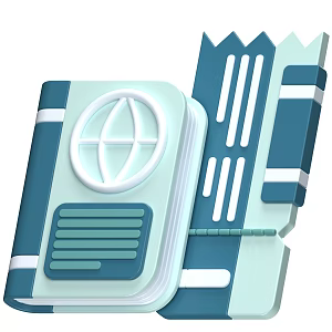 Modern Airline Ticket Passport Cartoon Airline Ticket 3d model