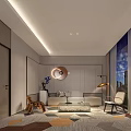 Modern Reception Room 3d model