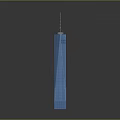 Modern Blue Skyscraper Architectural Design Featuring Tall Glass Facade And Spire