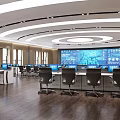 Modern Control Room Command Center 3d model