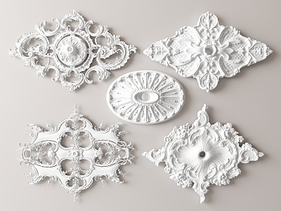 European-style carved 3d model