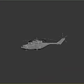 Large Transport Helicopter With Multiple Rotors And Metallic Gray Fuselage Structure 3d model