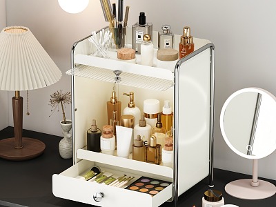 Makeup storage rack model