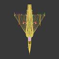 Military Fighter Jet With Camouflage Paint Sleek Aerodynamic Design And Military Insignia