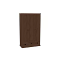 Dark Brown Wooden Wardrobe With Multiple Doors And Drawers Simple Design