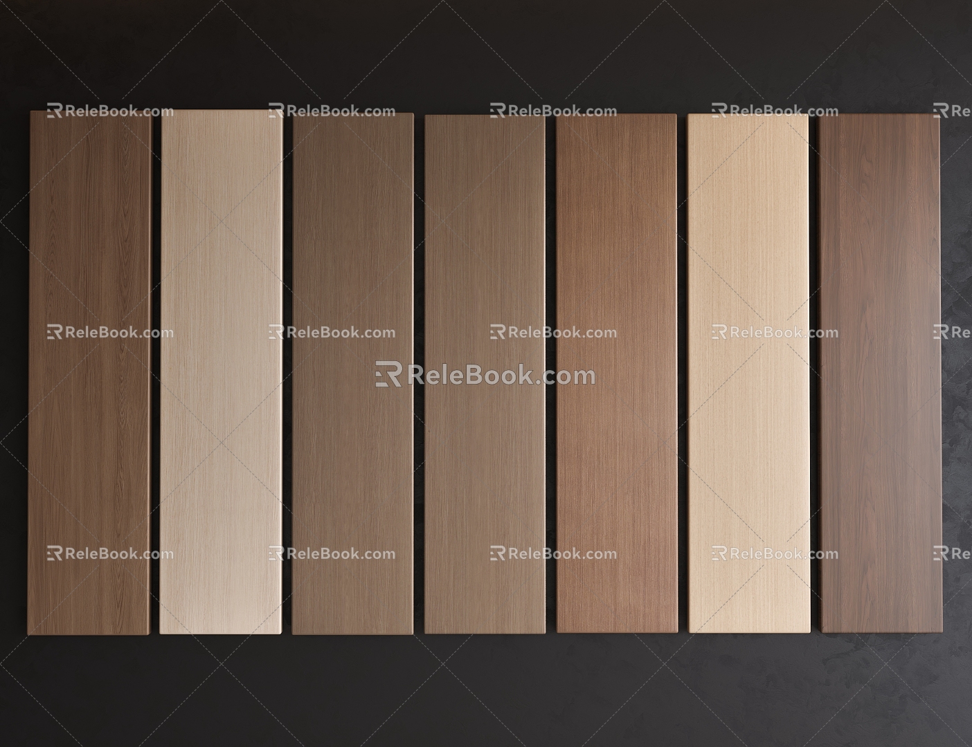 Modern wall panel wall veneer wood veneer background wall 3d model