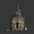 Ancient Architecture Detailed Stone Structure With Tiered Dome Columns And Ornate Carvings
