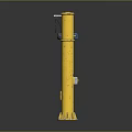 Yellow Column Jib Crane With TITAN CRANE 1000 LB Capacity Blue Electric Hoist And Chain