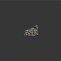 Natural Stone And Wood Display With Stacked Arrangement And Gray Background