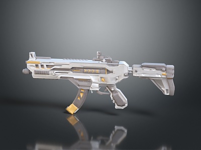 rifle semi-automatic rifle combat rifle battle rifle carbine war rifle attack rifle 3d model