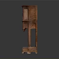 Traditional Carved Wooden Cabinet With Decorative Doors And Intricate Details
