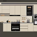 Modern Kitchen Interior Design With White Cabinets Island Counter And Appliances