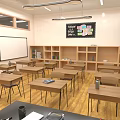 Modern Classroom School Classroom 3d model