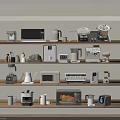 Functional Switch Panels For Various Kitchen Appliances On Storage Shelves