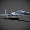 Military Fighter Jet With Camouflage Paint Yellow Circle Emblems And Number 86