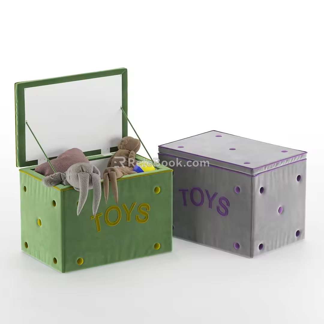 Modern Plush Toy Rabbit Toy Storage Box Gift Box Toy Box Storage Box 3d model