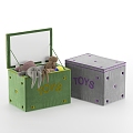 Modern Plush Toy Rabbit Toy Storage Box Gift Box Toy Box Storage Box Box 3d model