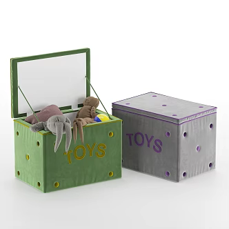 Modern Plush Toy Rabbit Toy Storage Box Gift Box Toy Box Storage Box 3d model
