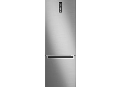 Elegant Modern Stainless Steel Double Door Refrigerator Home Kitchen Appliance 3d model