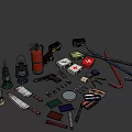 Retro Adventure Themed Playground Equipment With Vintage Kerosene Lamp Compass And First Aid Kit