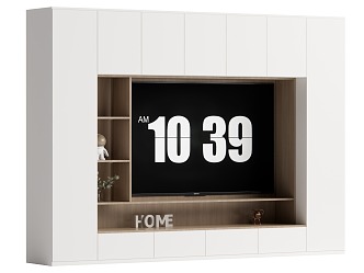 Modern TV background wall TV cabinet 3d model